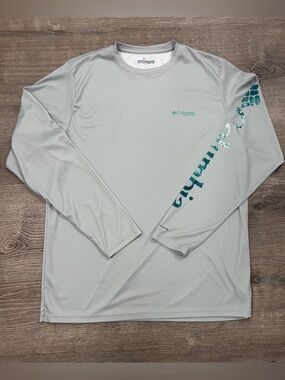 Columbia PFG Men’s M Gray Long Sleeve Crew Neck Fishing Performance Tee